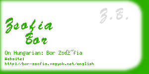 zsofia bor business card